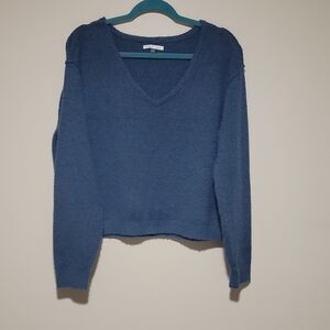 American Eagle Deep Blue V-Neck Sweater